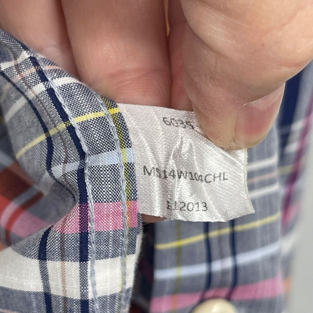 Peter Millar Multicolor Plaid Collared Long Sleeve Button-Up Shirt Large - Picture 4 of 6
